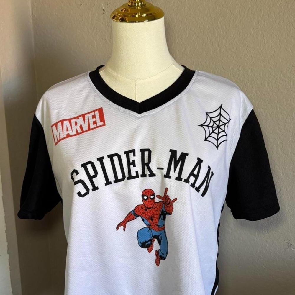Marvel Spider-Man white and black jersey